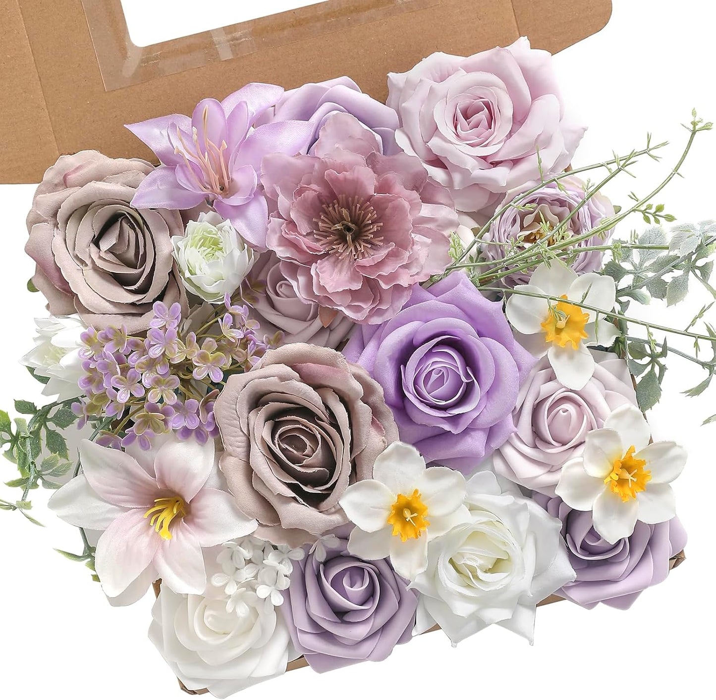 Artificial Flower Assortment for DIY Centerpiece Arrangement Wedding Hand Bouquet Flower Bouquet Centerpiece Arrangement Party Baby Shower Home Decoration (Pink Yellow)