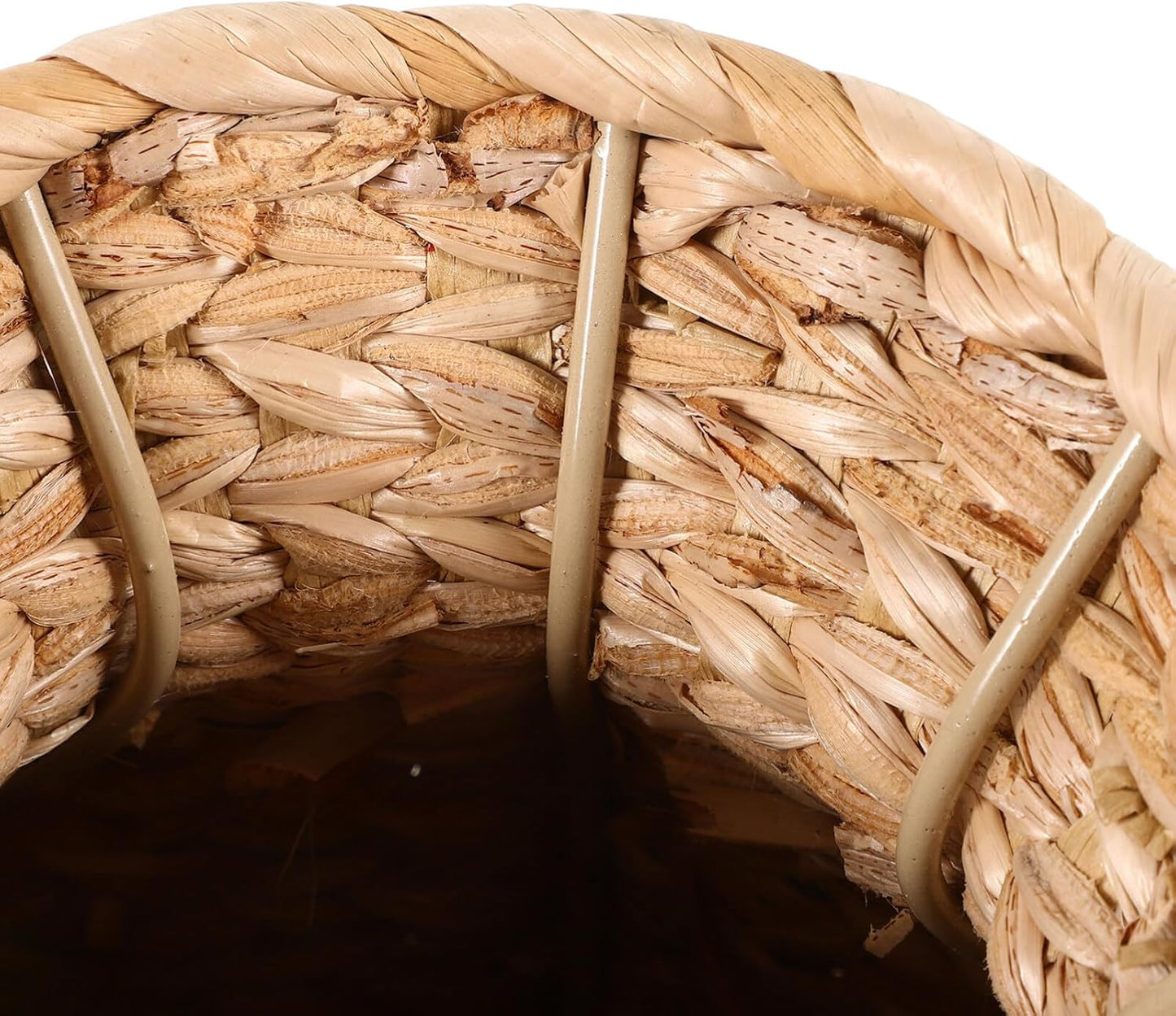 Alipis Rattan Vase, Country Style Woven Plant Holder Basket Rustic Flower Vase Hand Woven Dried Flower Vase Weaving Basket Flower Arranger for Wedding Home Decor