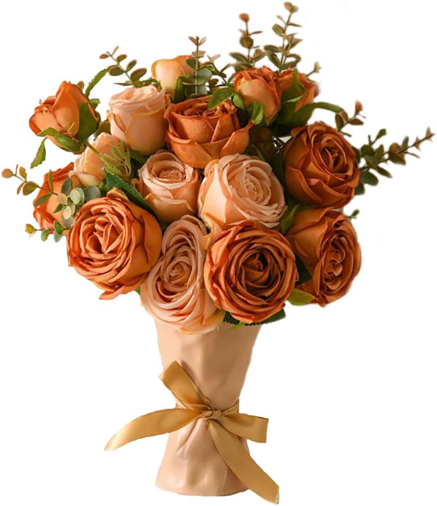 Artificial Flowers with Vase Faux Hydrangea Flower Arrangements for Home Garden Party Wedding Decoration