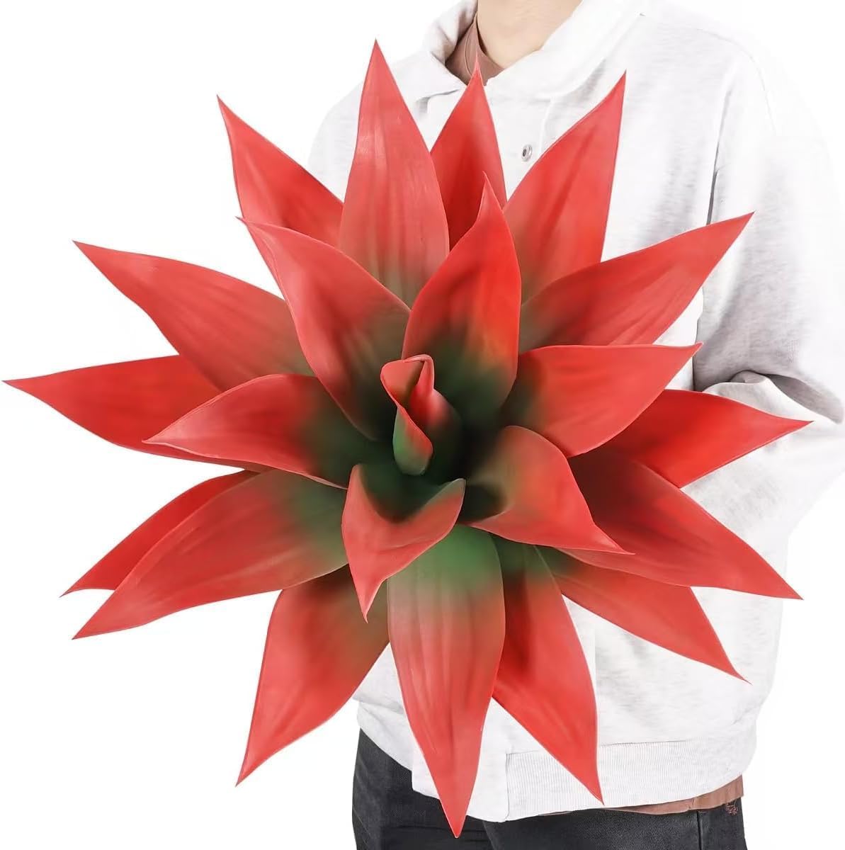 Velener Artificial Agave Plant Set, 28 Inch, Faux Aesthetic Plants for Home Decor, Realistic UV Resistant Fake Agave Plants Without Pot, Set of 2