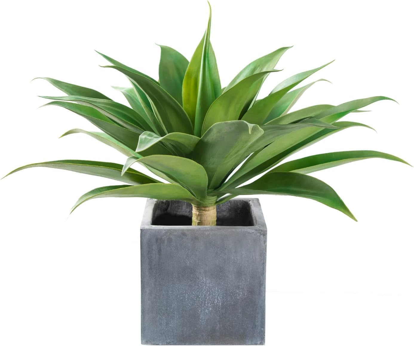 Velener Artificial Agave Plant Set, 28 Inch, Faux Aesthetic Plants for Home Decor, Realistic UV Resistant Fake Agave Plants Without Pot, Set of 2