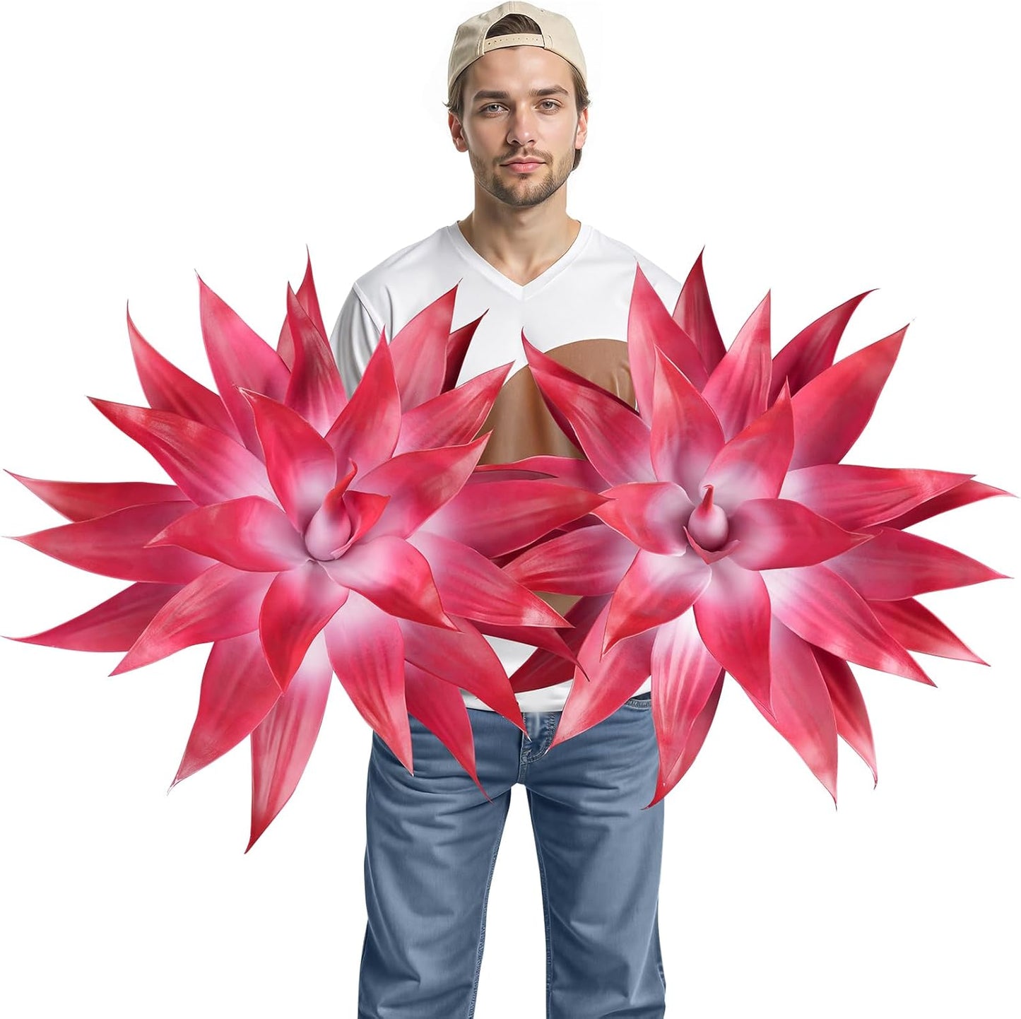 Velener Artificial Agave Plant Set, 28 Inch, Faux Aesthetic Plants for Home Decor, Realistic UV Resistant Fake Agave Plants Without Pot, Set of 2