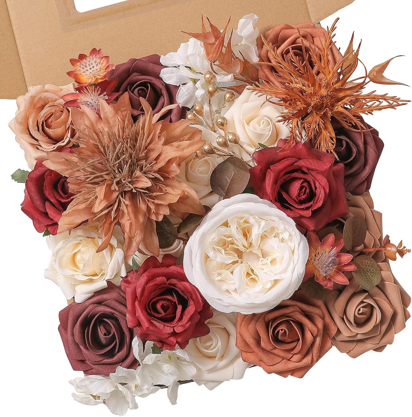 Artificial Flower Assortment for DIY Centerpiece Arrangement Wedding Hand Bouquet Flower Bouquet Centerpiece Arrangement Party Baby Shower Home Decoration (Pink Yellow)