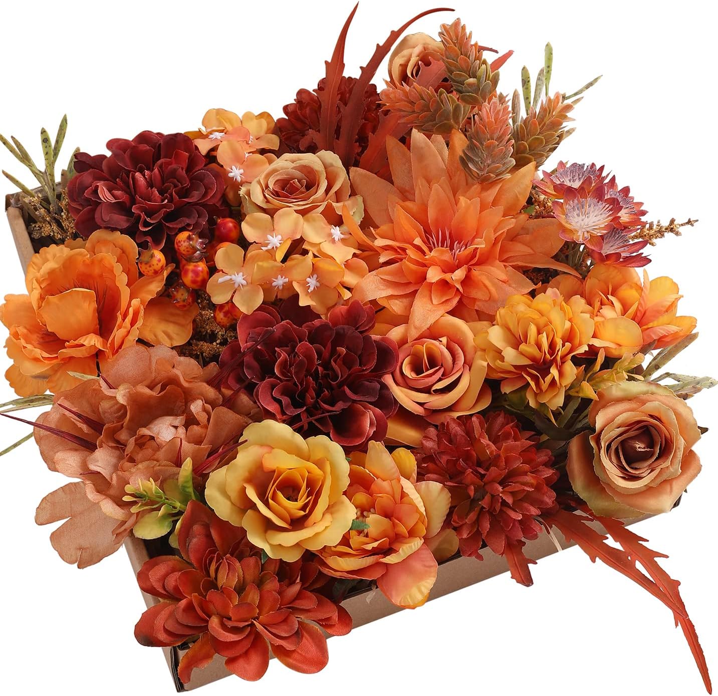 Artificial Flower Assortment for DIY Centerpiece Arrangement Wedding Hand Bouquet Flower Bouquet Centerpiece Arrangement Party Baby Shower Home Decoration (Pink Yellow)