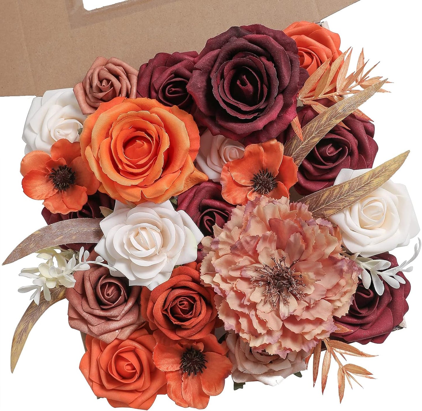 Artificial Flower Assortment for DIY Centerpiece Arrangement Wedding Hand Bouquet Flower Bouquet Centerpiece Arrangement Party Baby Shower Home Decoration (Pink Yellow)