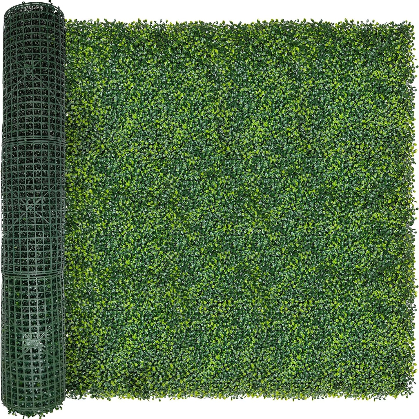 Artificial Boxwood Roll Panels,48 X 120 in(40 sqft) UV-Anti Artificial Ivy Privacy Fence Wall Screen for Indoor Outdoor Green Grass Wall Decor & Ivy Fence Covering Privacy