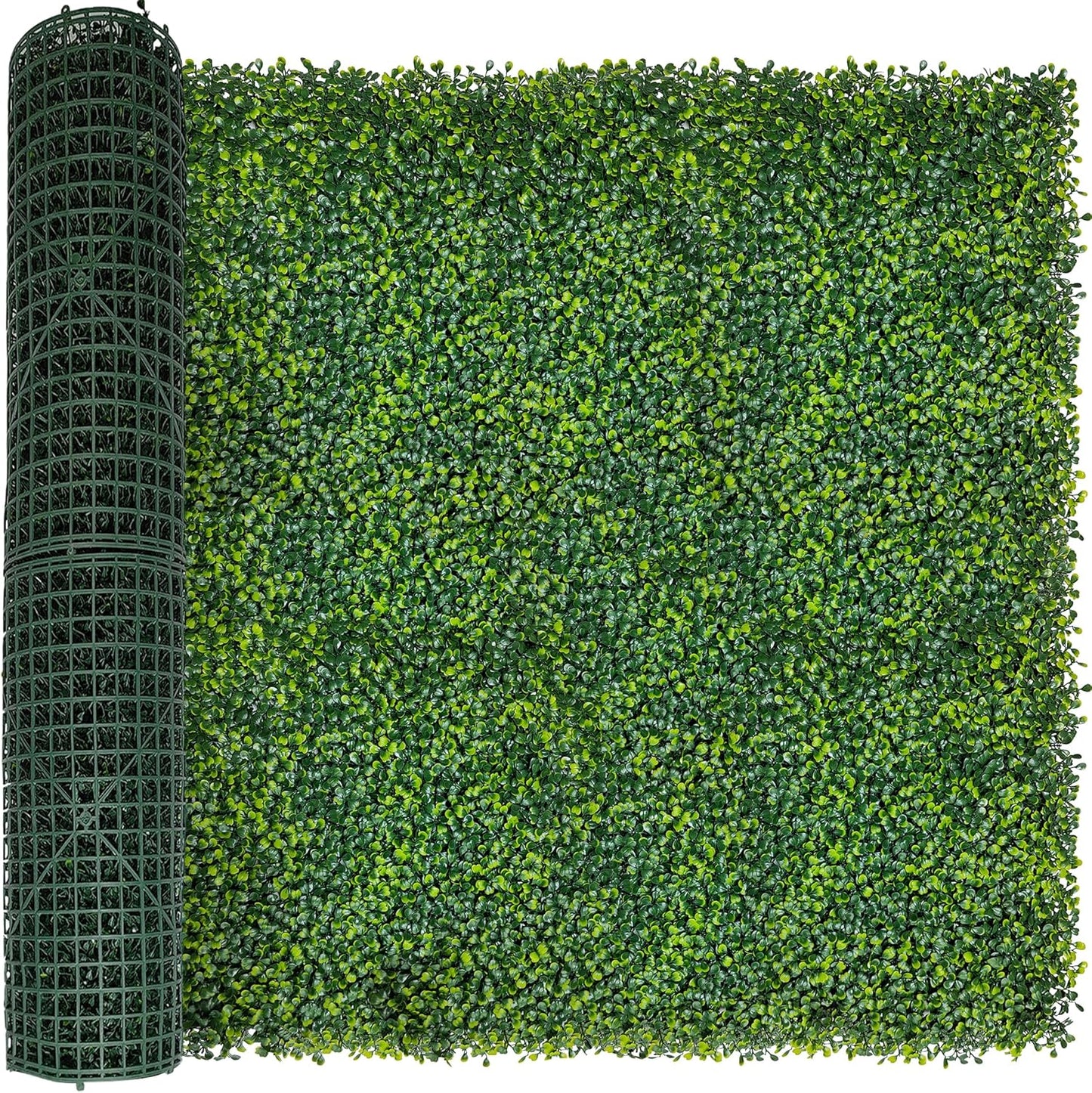 Artificial Boxwood Roll Panels,48 X 120 in(40 sqft) UV-Anti Artificial Ivy Privacy Fence Wall Screen for Indoor Outdoor Green Grass Wall Decor & Ivy Fence Covering Privacy