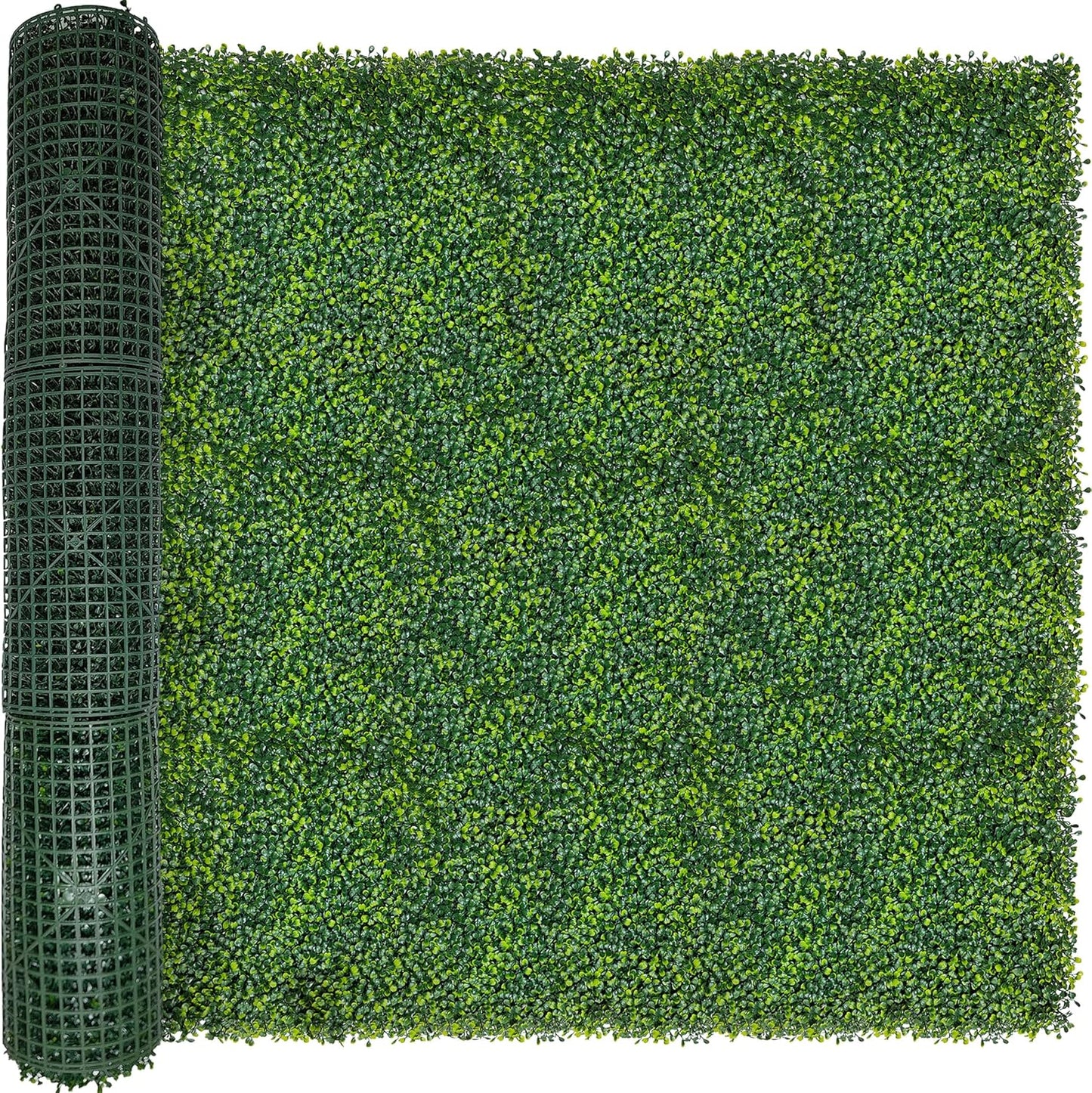 Artificial Boxwood Roll Panels,48 X 120 in(40 sqft) UV-Anti Artificial Ivy Privacy Fence Wall Screen for Indoor Outdoor Green Grass Wall Decor & Ivy Fence Covering Privacy